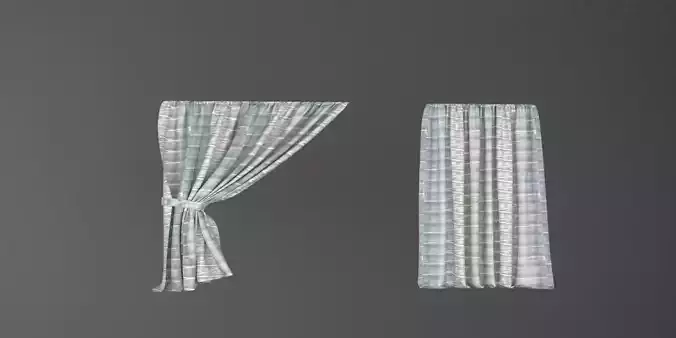 curtain pair of curtains on wall