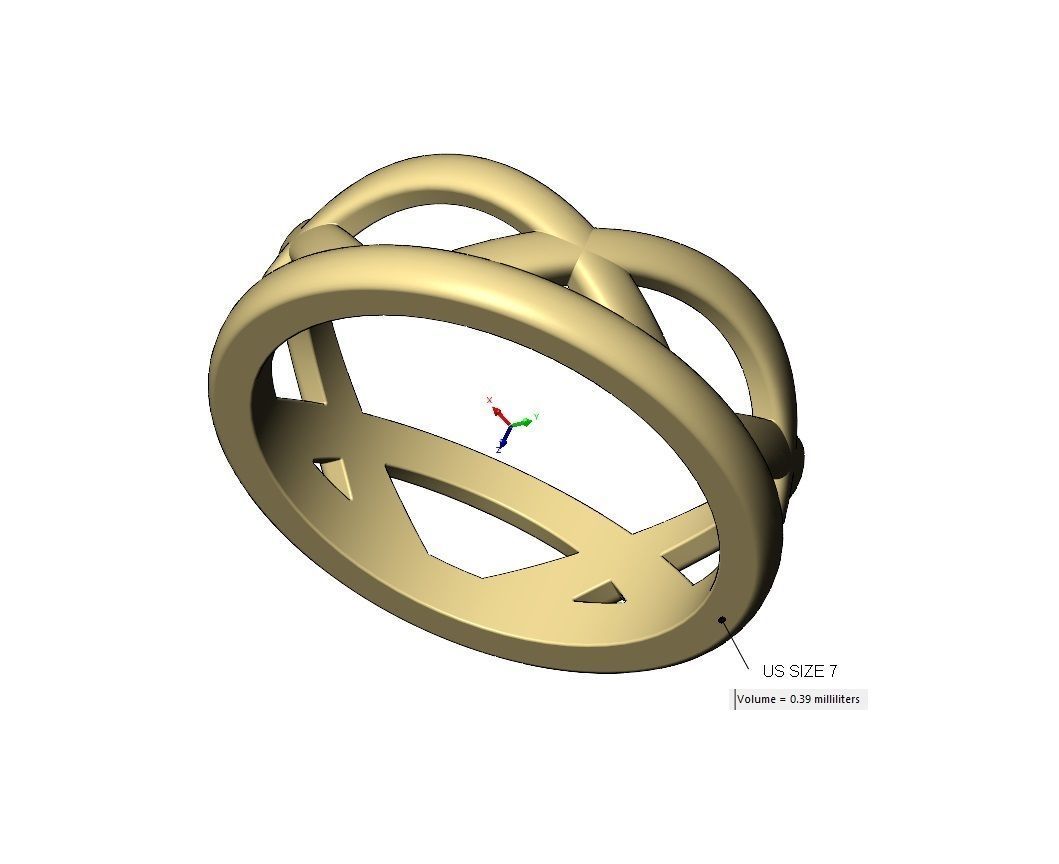 Overlapping celtic arch band US size 7to10 3D print model_14
