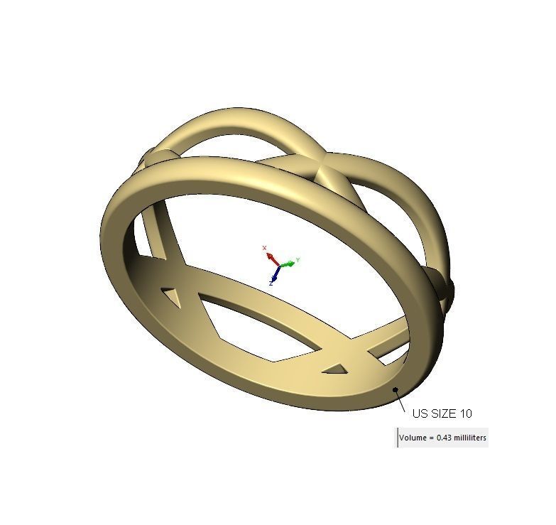 Overlapping celtic arch band US size 7to10 3D print model_15