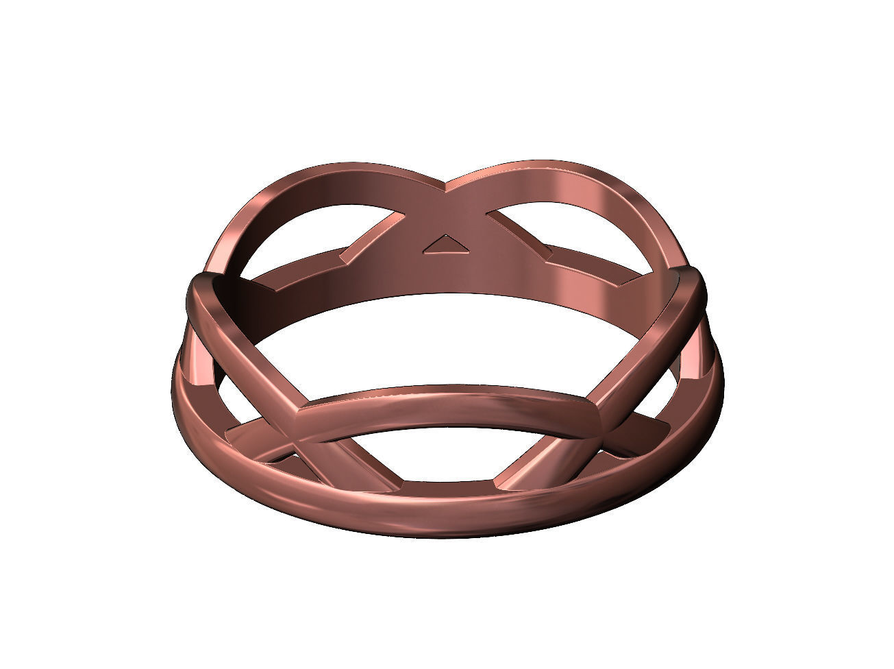 Overlapping celtic arch band US size 7to10 3D print model_8