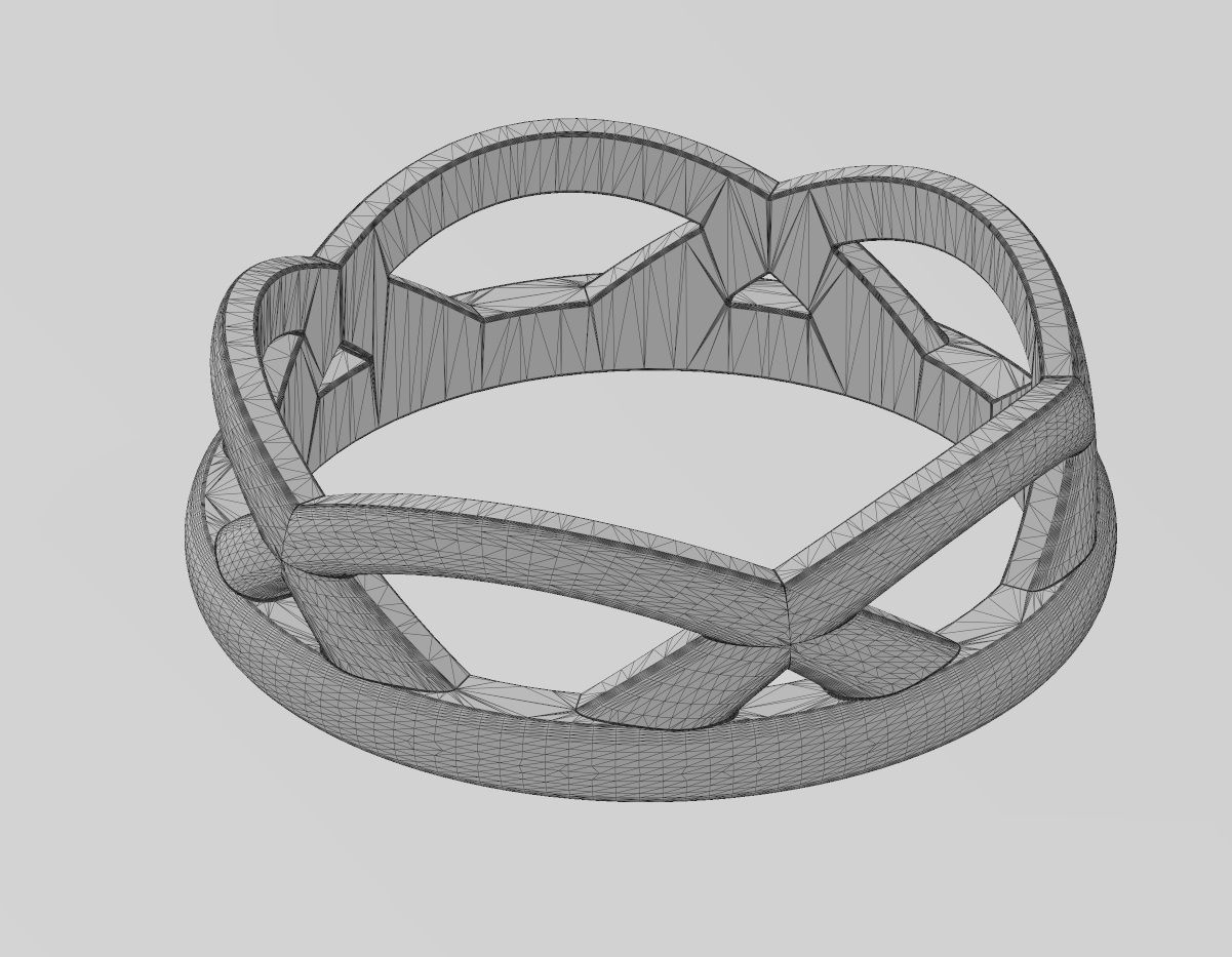 Overlapping celtic arch band US size 7to10 3D print model_12