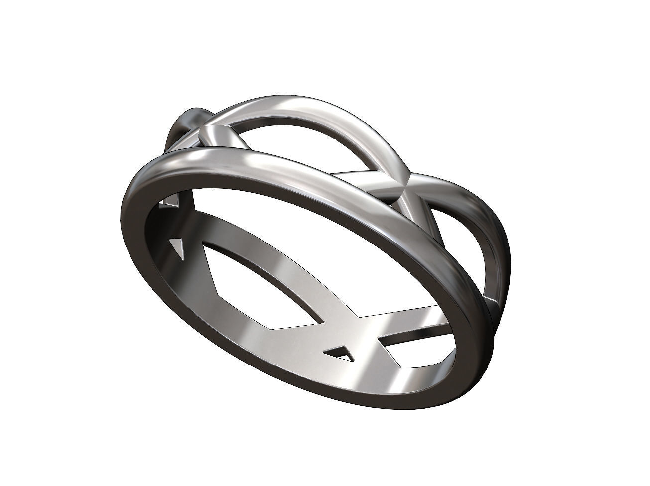 Overlapping celtic arch band US size 7to10 3D print model_7