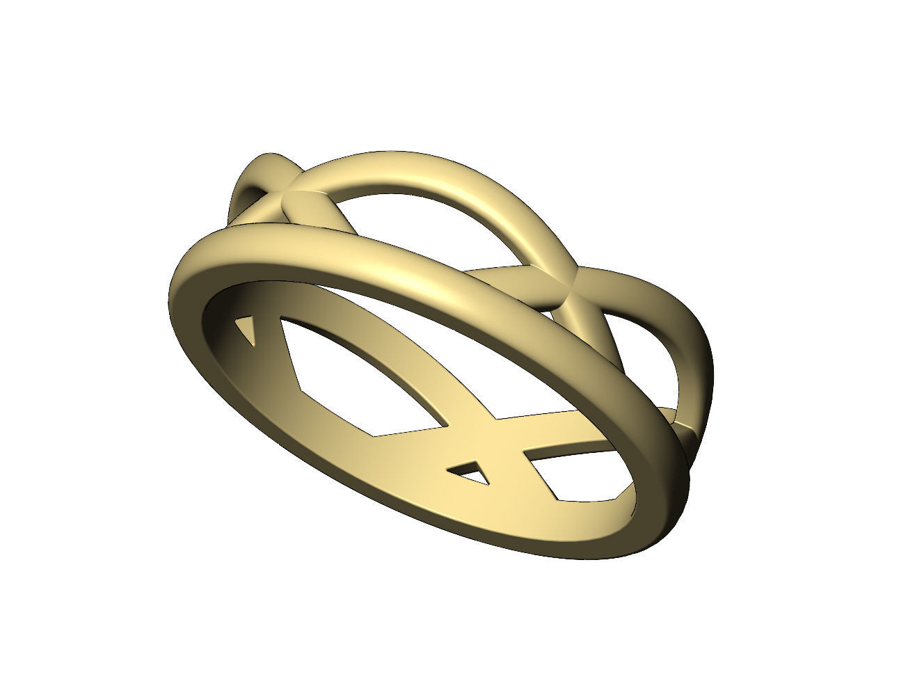 Overlapping celtic arch band US size 7to10 3D print model_4