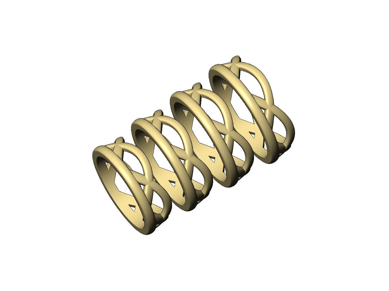 Overlapping celtic arch band US size 7to10 3D print model_3