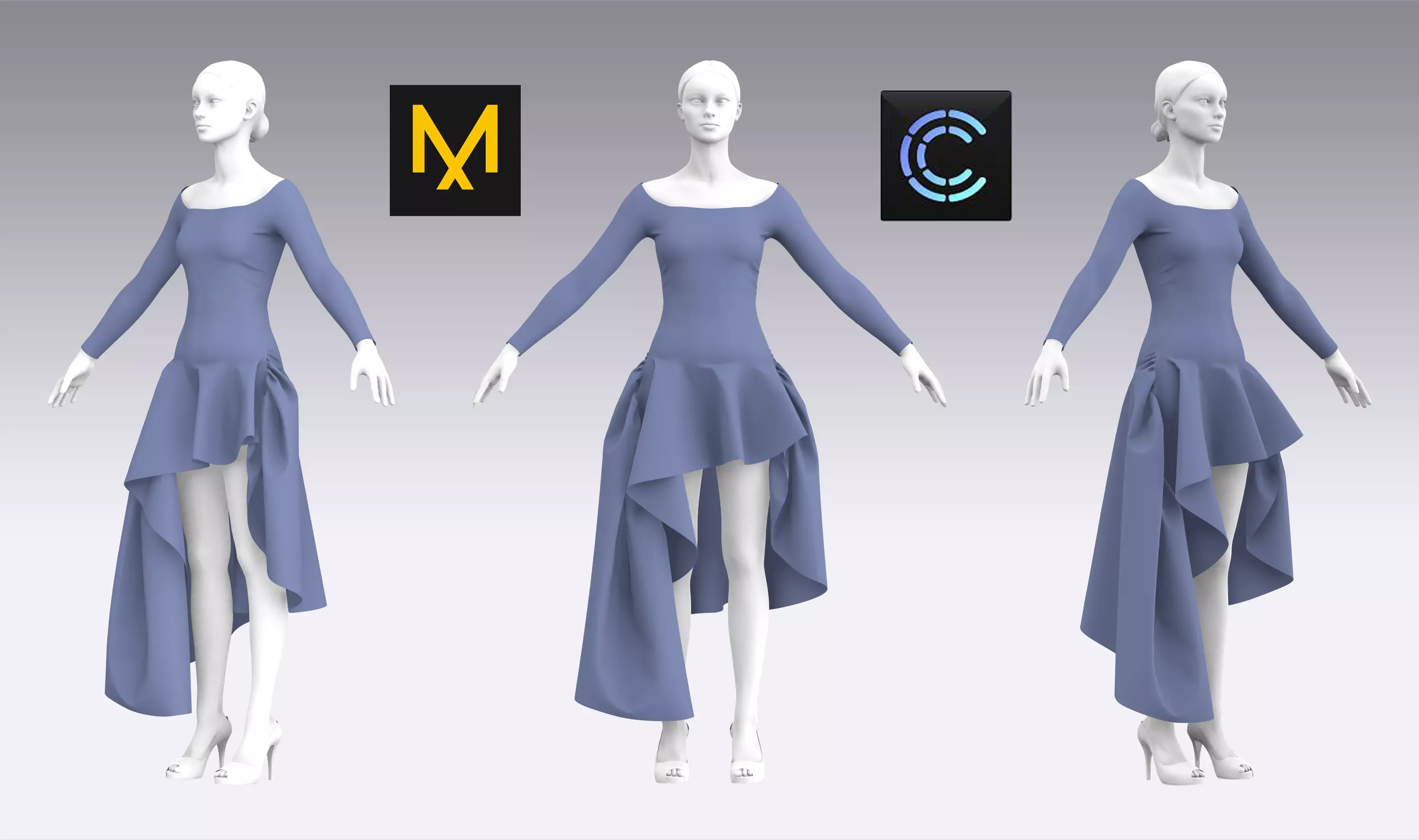 Dress Outfits MD CLO 3D ZPRJ ZPAC project files 3D model