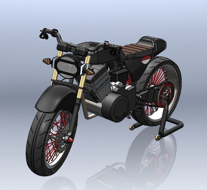 Custom Motorcycle 3D model_7