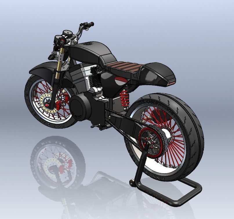 Custom Motorcycle 3D model_8
