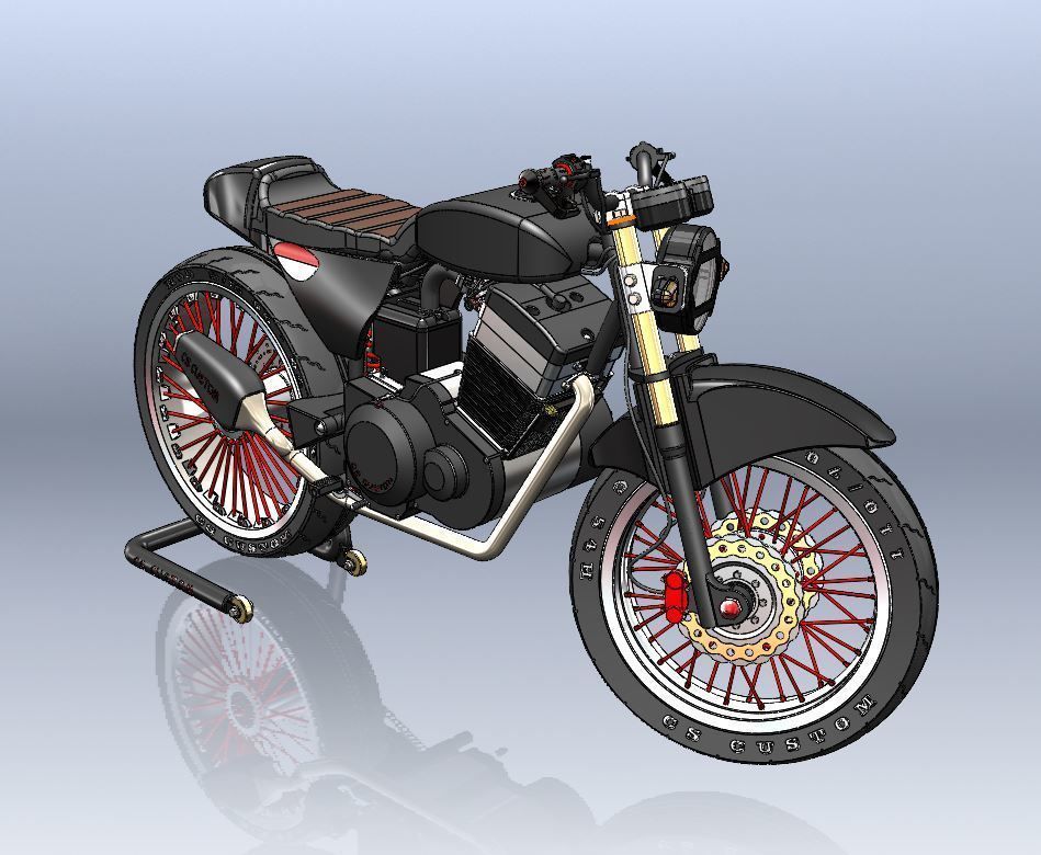 Custom Motorcycle 3D model_6