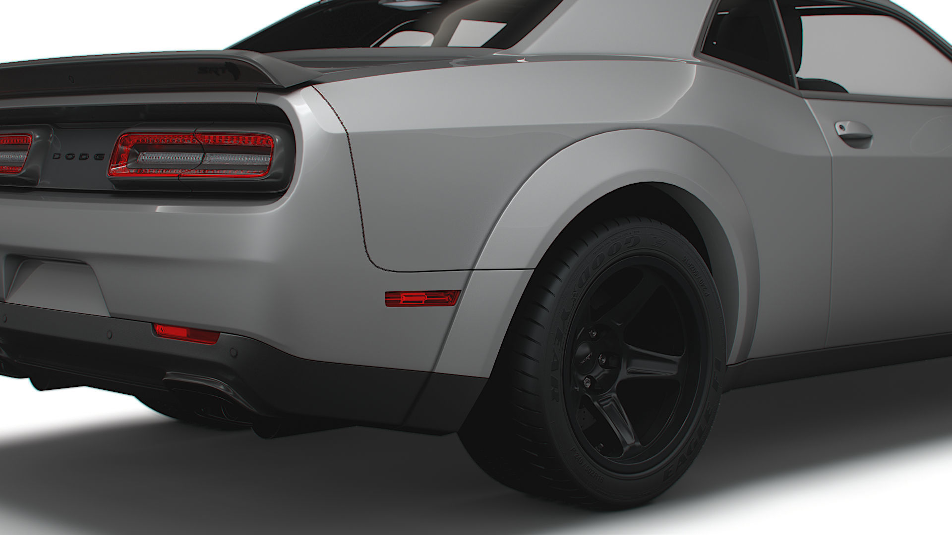 Dodge Challenger SRT Super Stock Black Package 2023 3D model_11