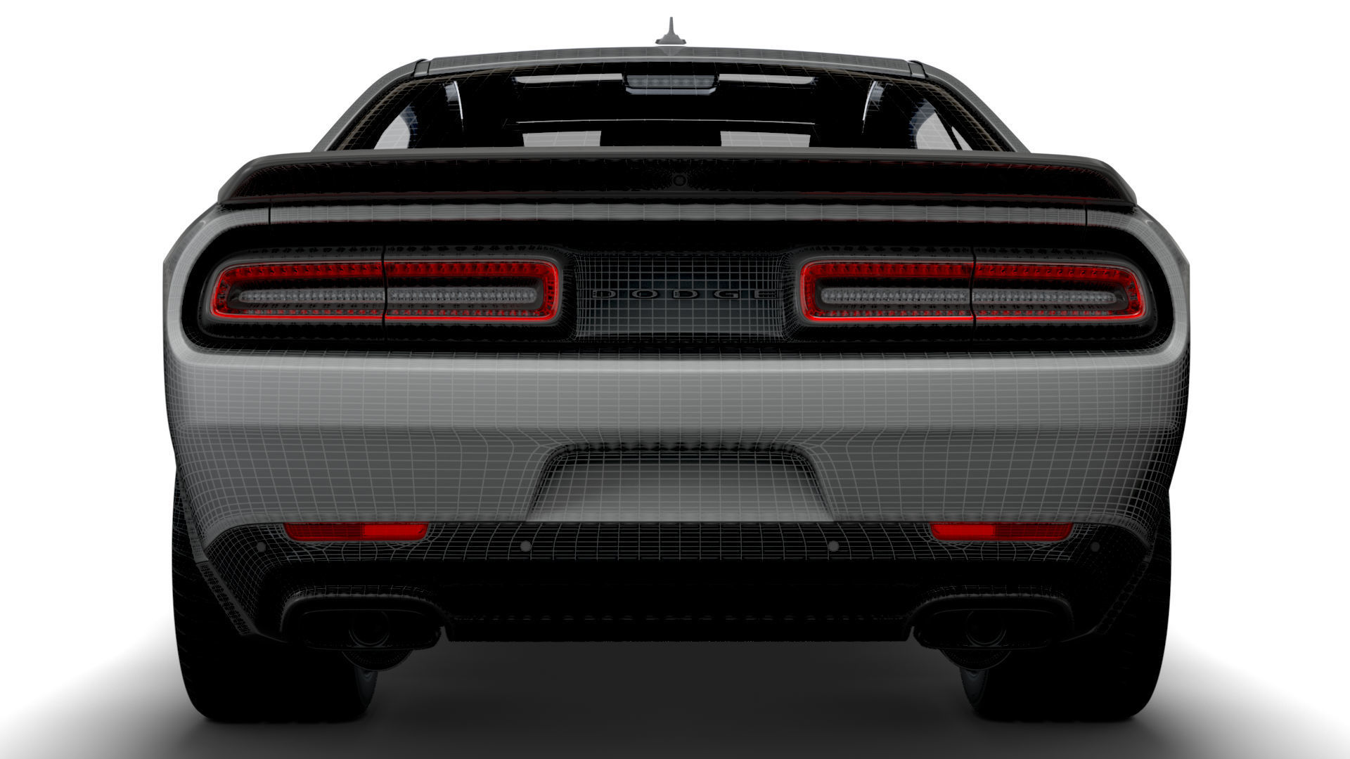 Dodge Challenger SRT Super Stock Black Package 2023 3D model_22