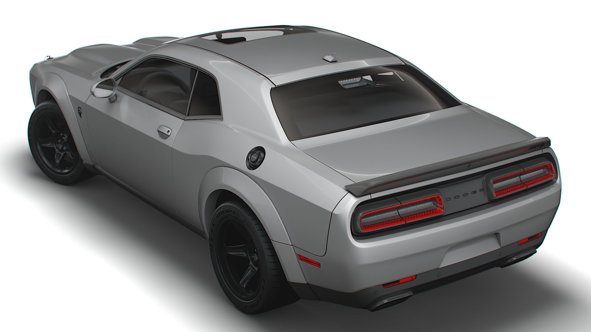 Dodge Challenger SRT Super Stock Black Package 2023 3D model_3