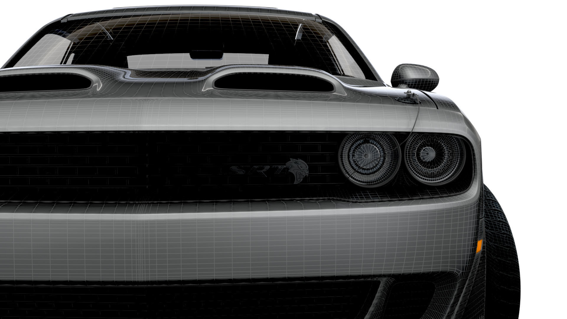 Dodge Challenger SRT Super Stock Black Package 2023 3D model_19