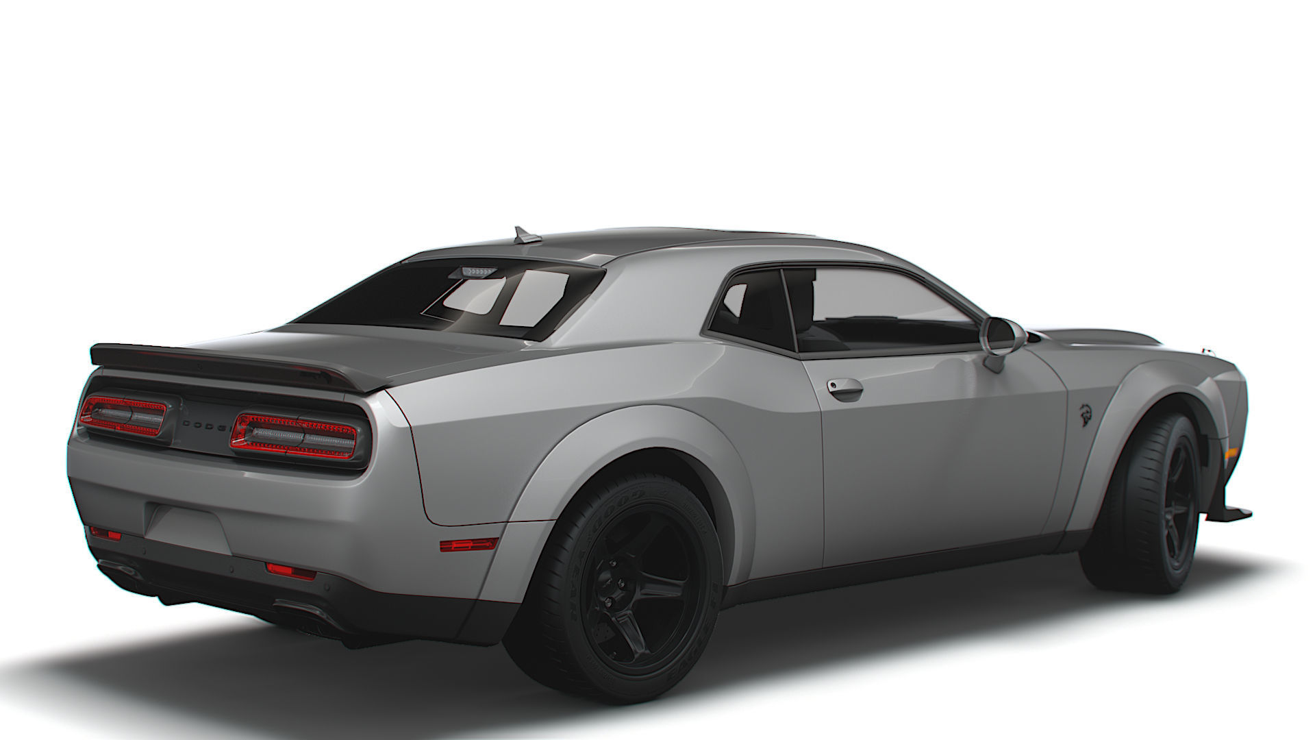 Dodge Challenger SRT Super Stock Black Package 2023 3D model_2