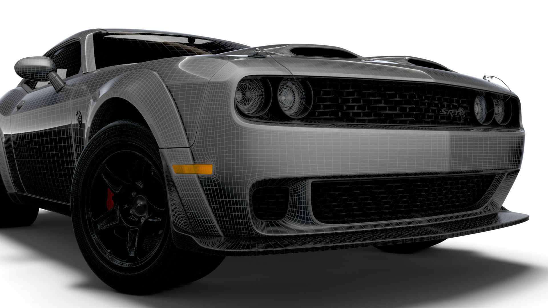 Dodge Challenger SRT Super Stock Black Package 2023 3D model_17