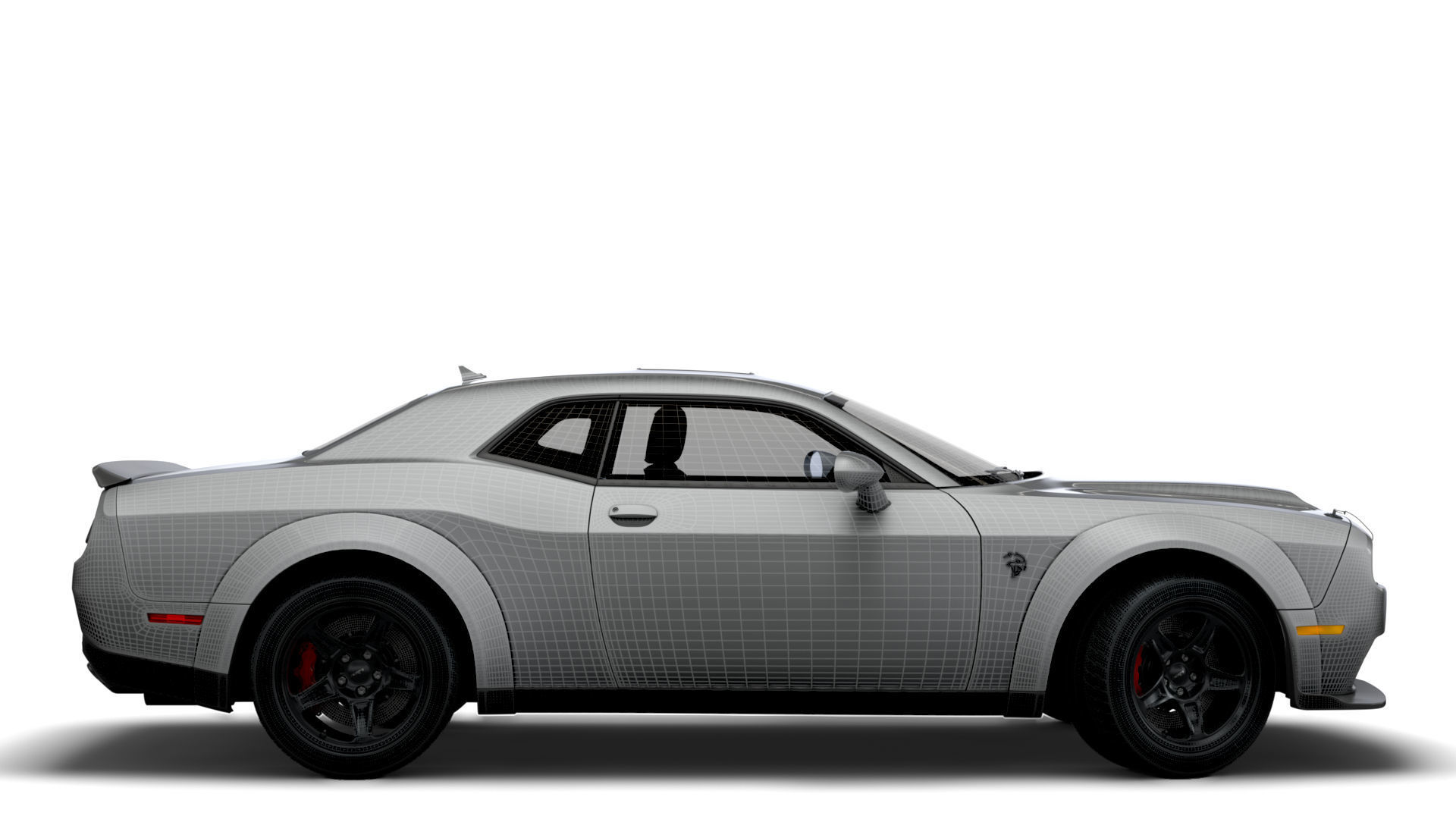 Dodge Challenger SRT Super Stock Black Package 2023 3D model_13