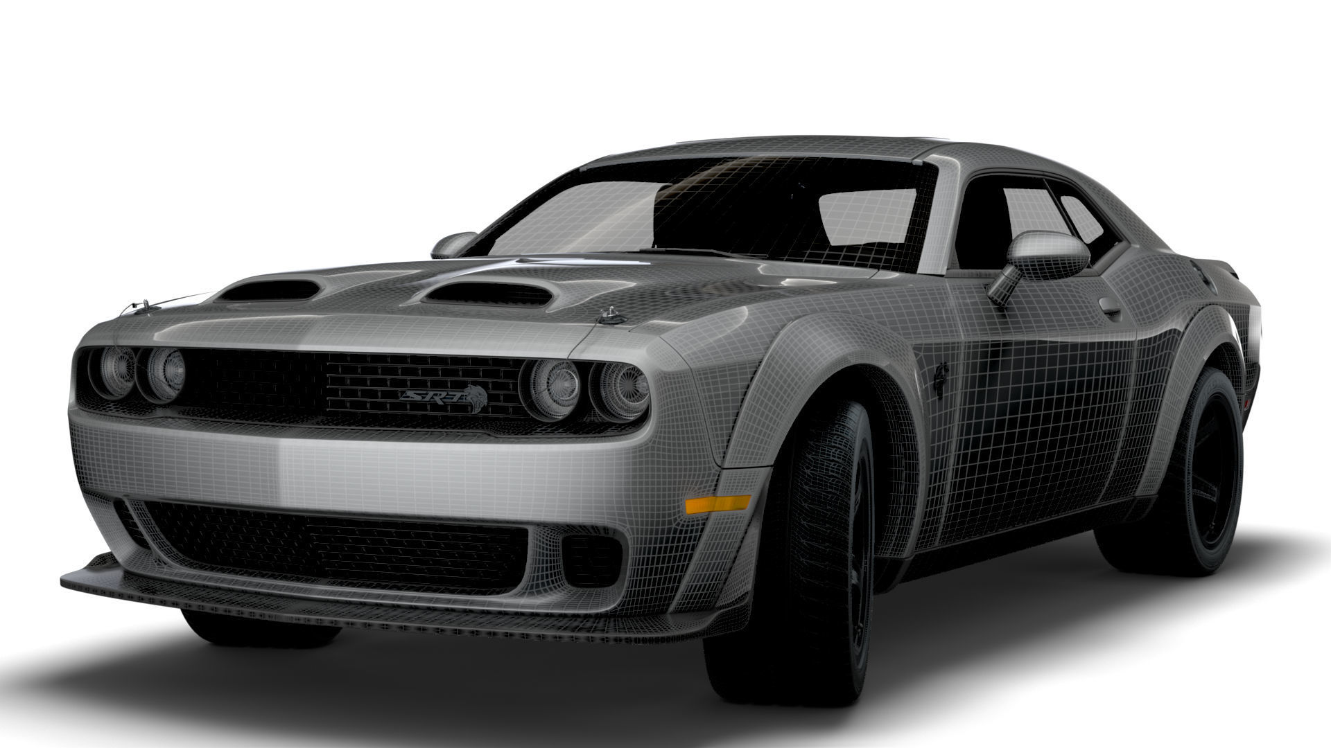 Dodge Challenger SRT Super Stock Black Package 2023 3D model_20