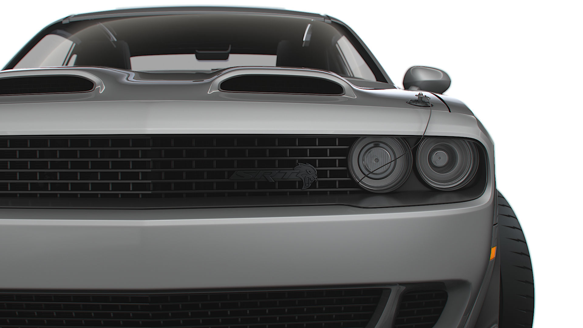 Dodge Challenger SRT Super Stock Black Package 2023 3D model_7