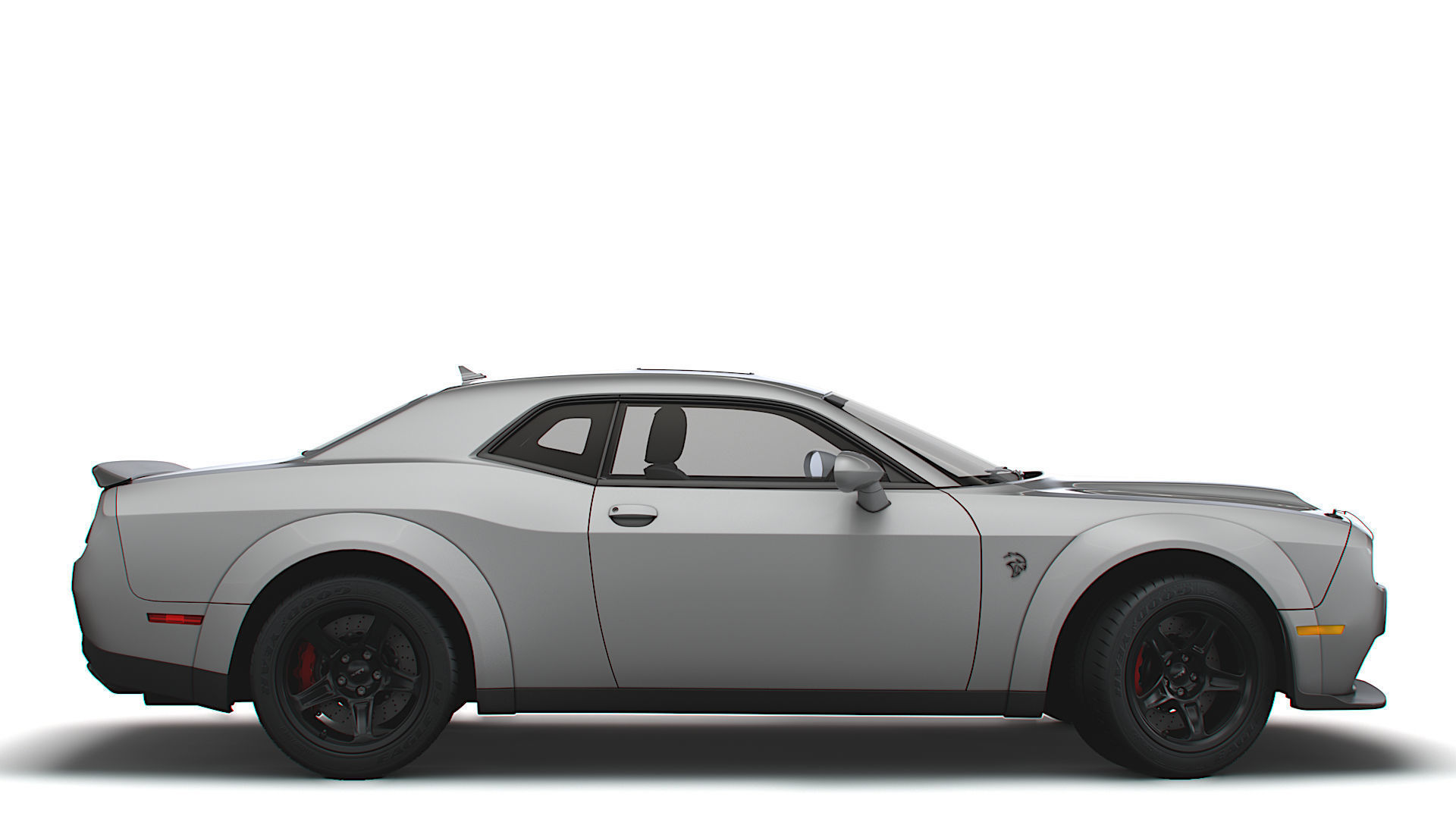 Dodge Challenger SRT Super Stock Black Package 2023 3D model_1