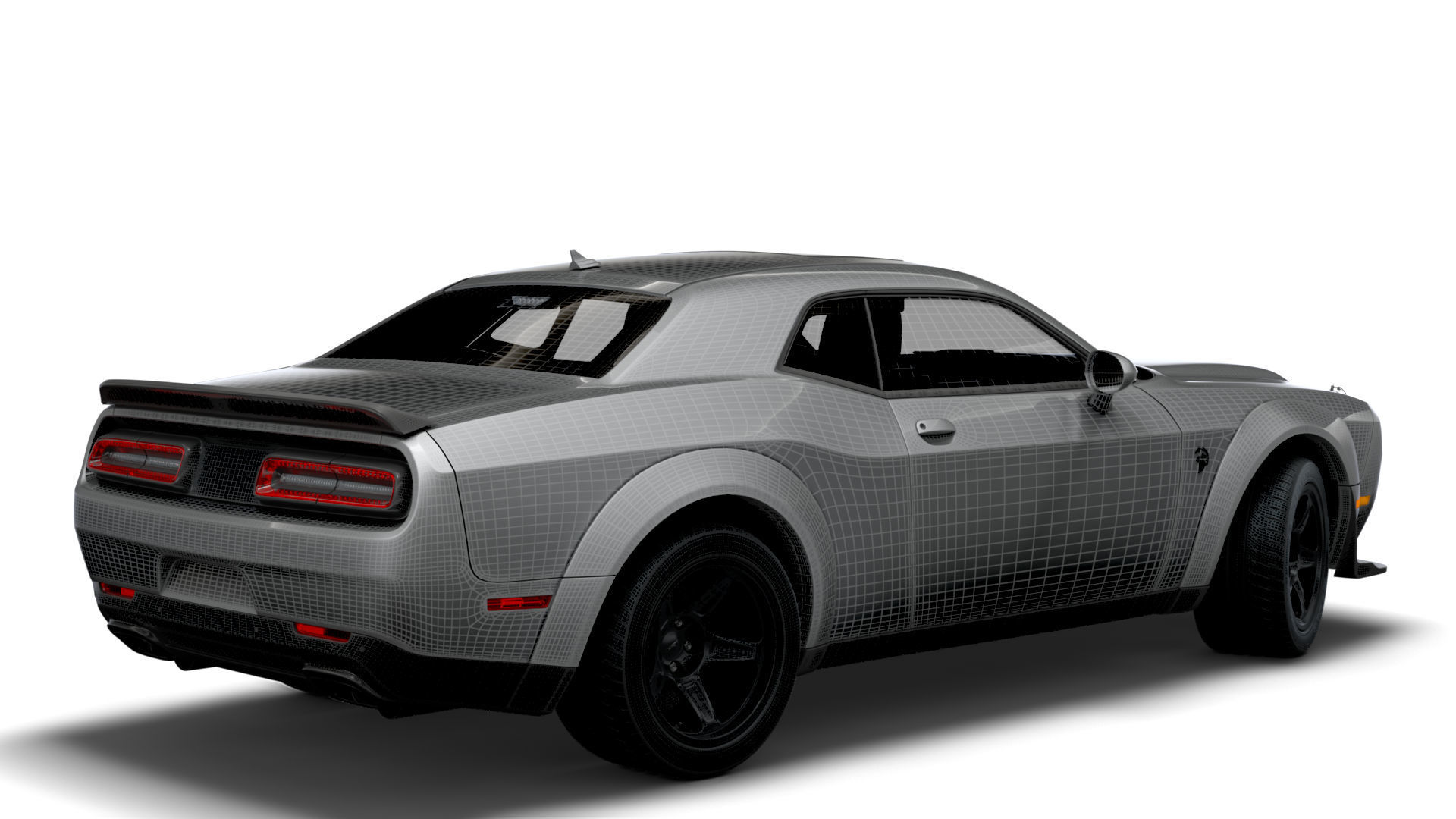 Dodge Challenger SRT Super Stock Black Package 2023 3D model_14