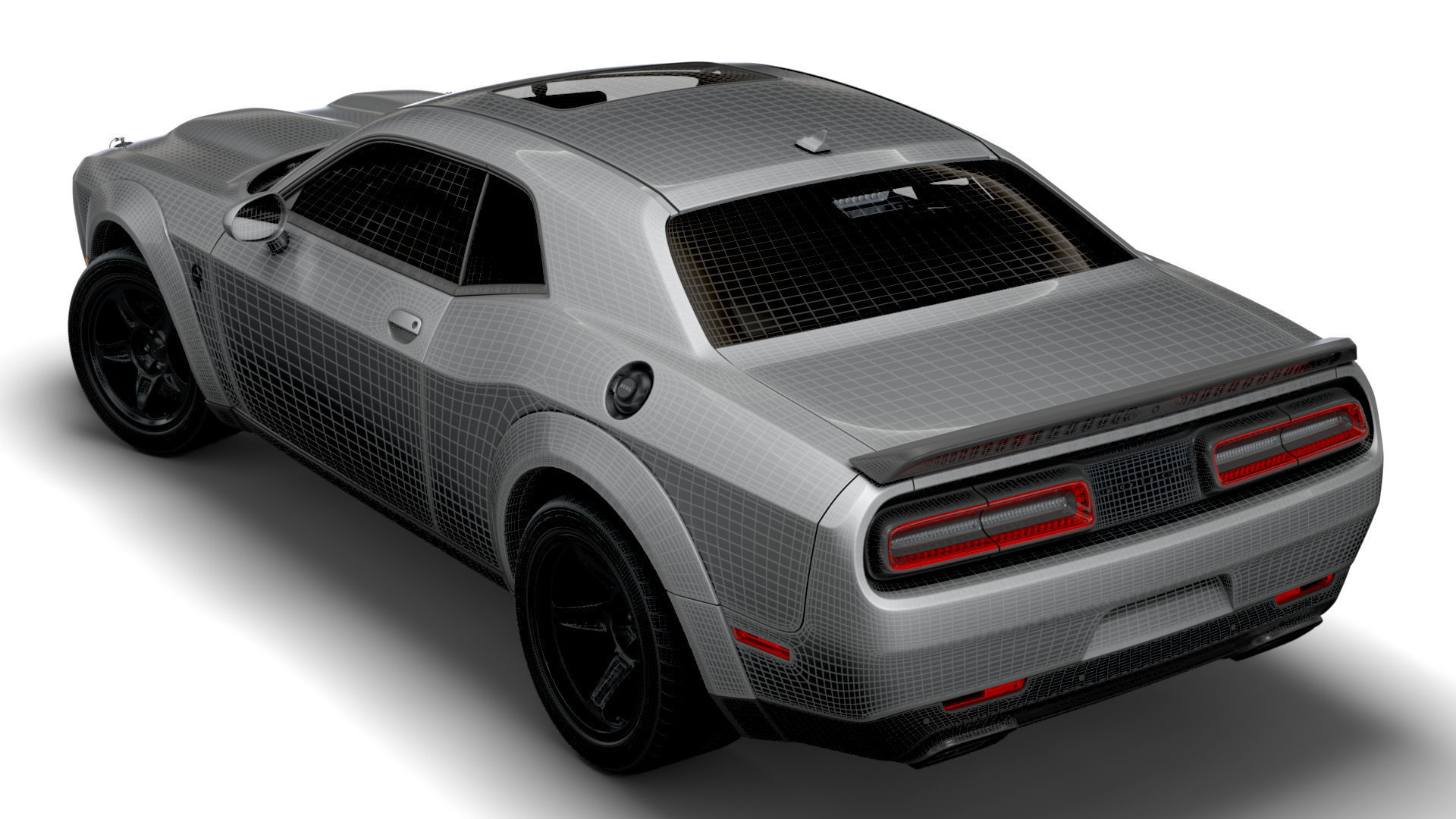 Dodge Challenger SRT Super Stock Black Package 2023 3D model_15