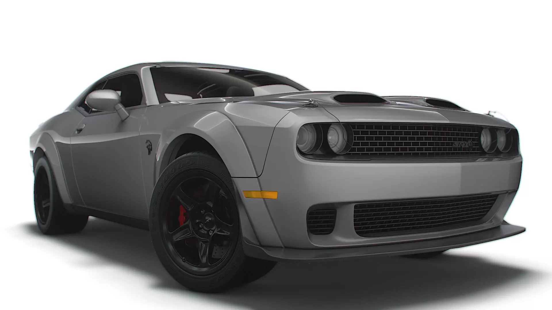 Dodge Challenger SRT Super Stock Black Package 2023 3D model_0