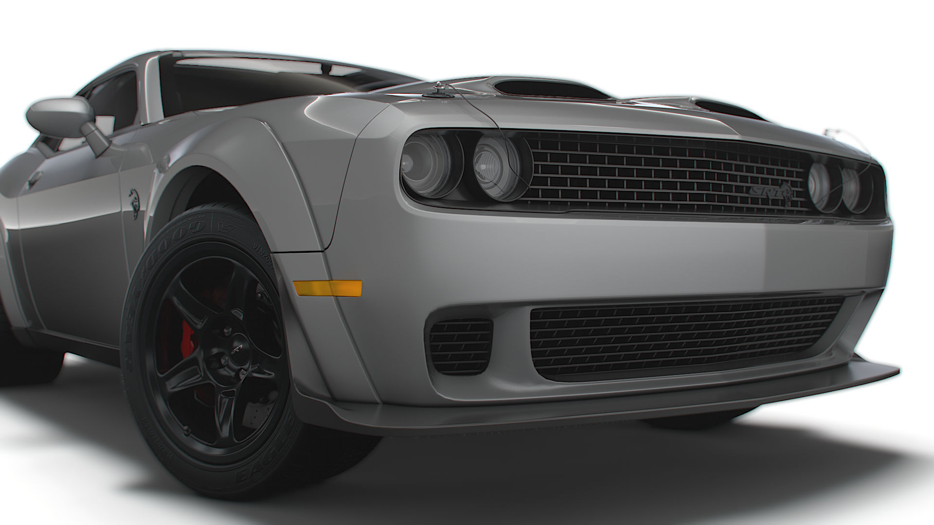 Dodge Challenger SRT Super Stock Black Package 2023 3D model_5
