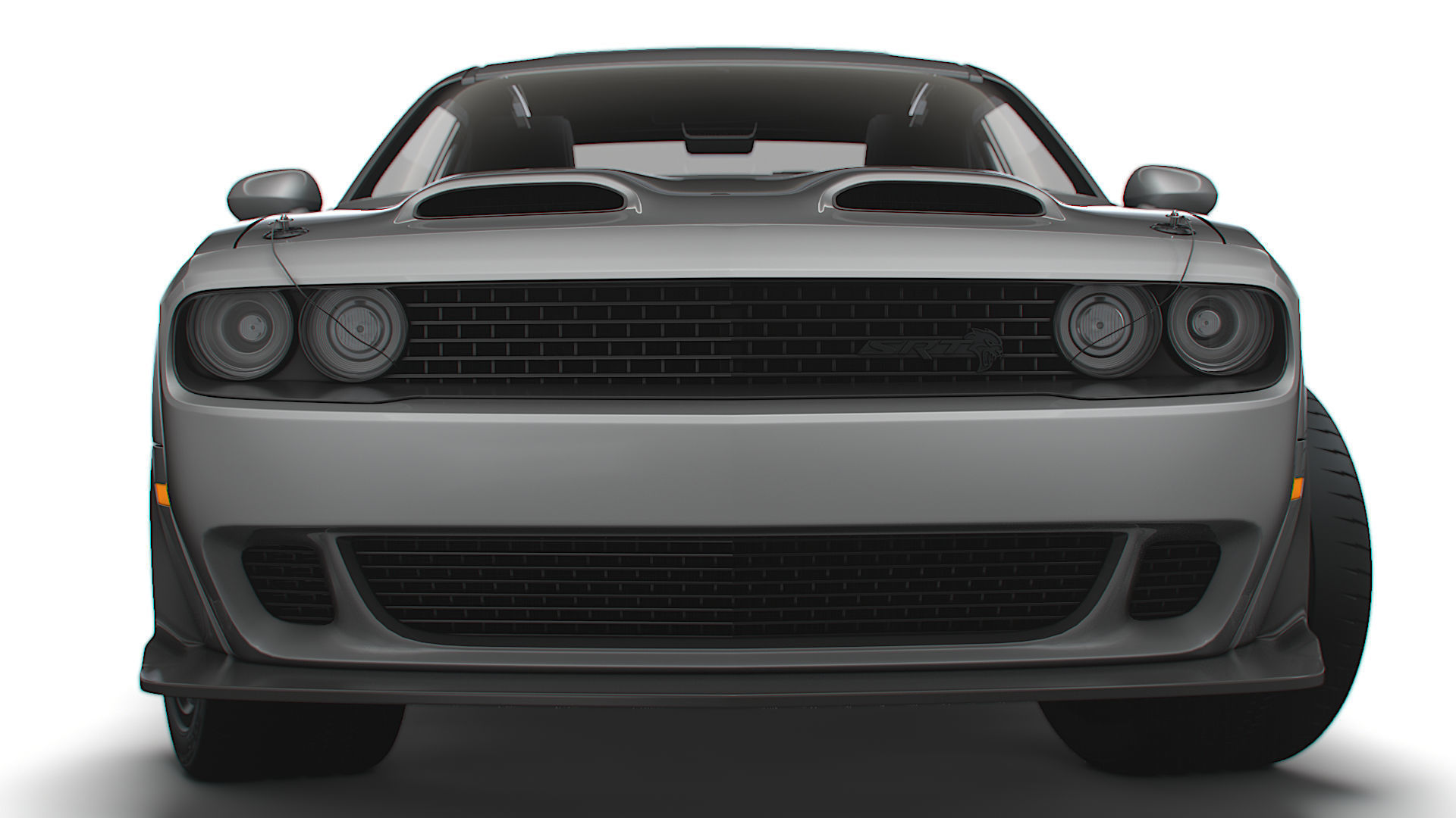 Dodge Challenger SRT Super Stock Black Package 2023 3D model_6