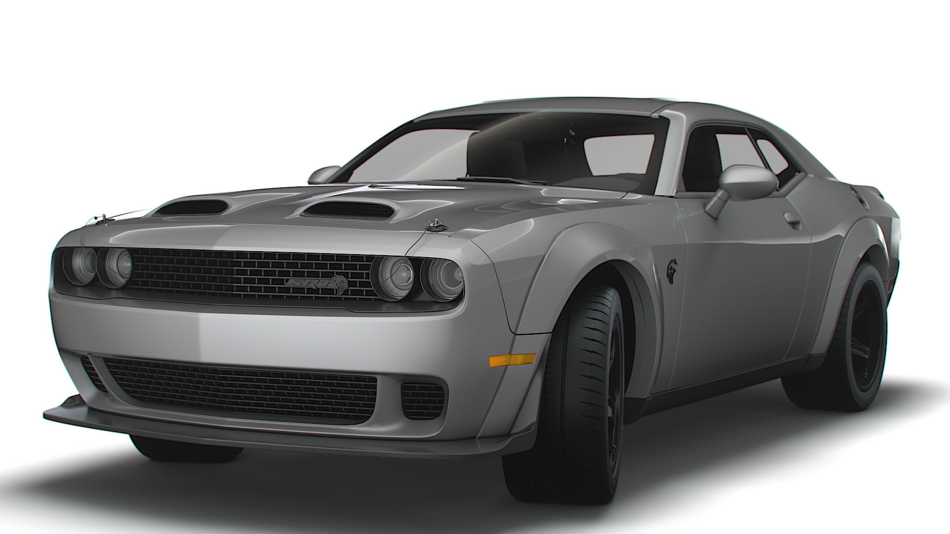 Dodge Challenger SRT Super Stock Black Package 2023 3D model_8