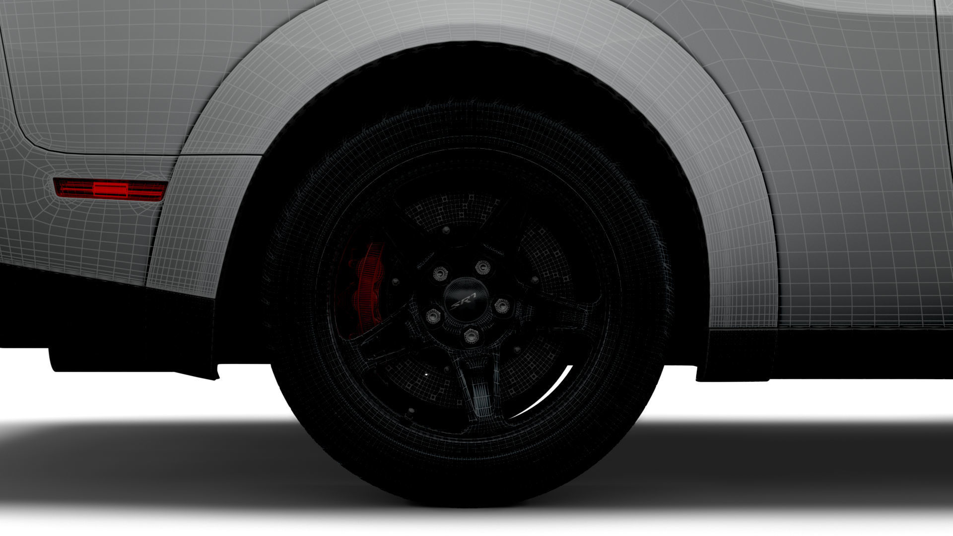 Dodge Challenger SRT Super Stock Black Package 2023 3D model_21