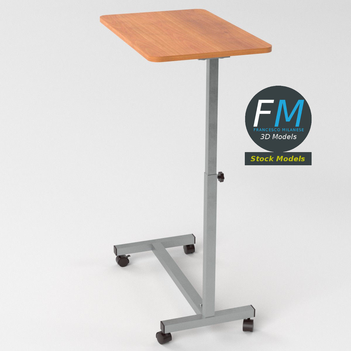 Hospital table 3D model_5