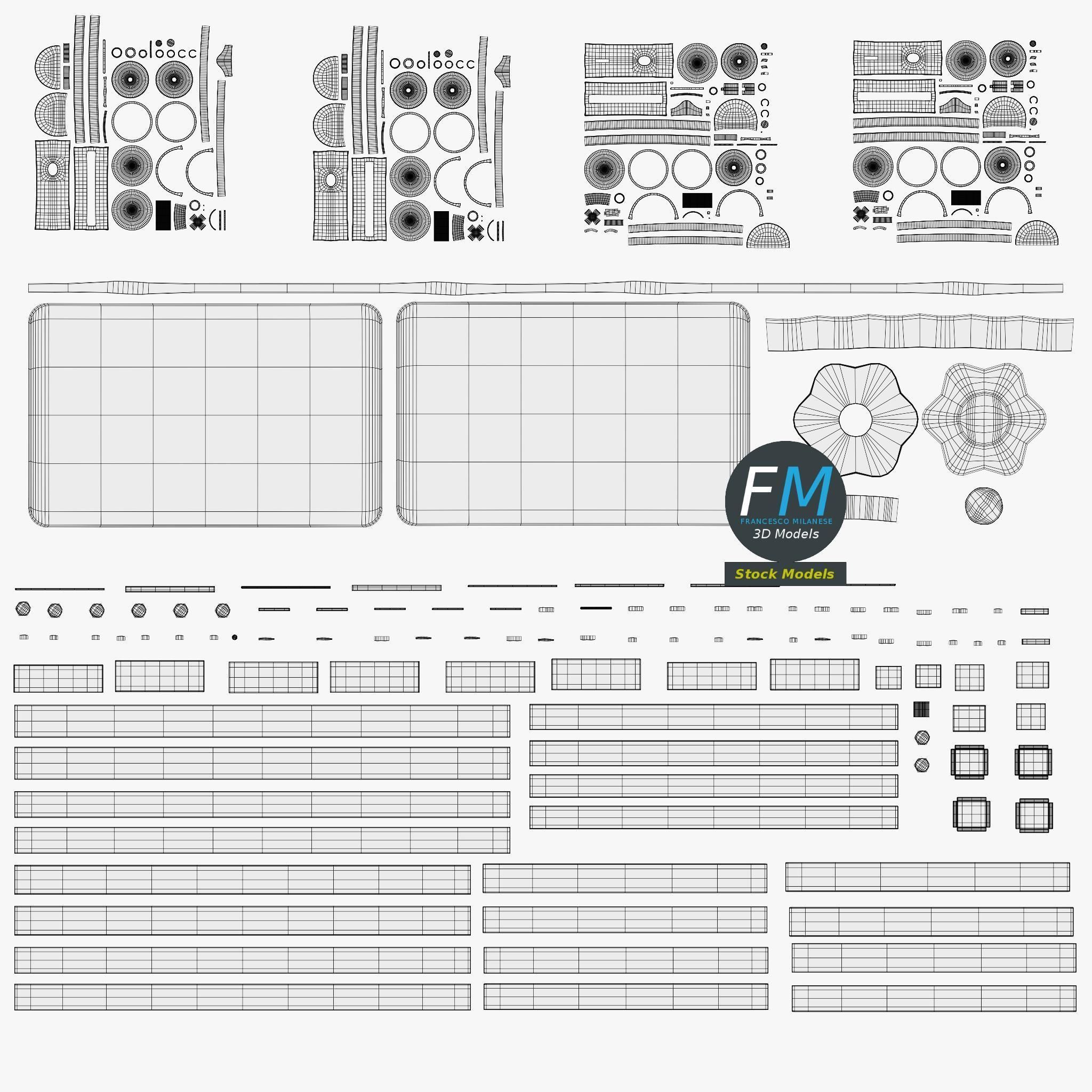 Hospital table 3D model_11