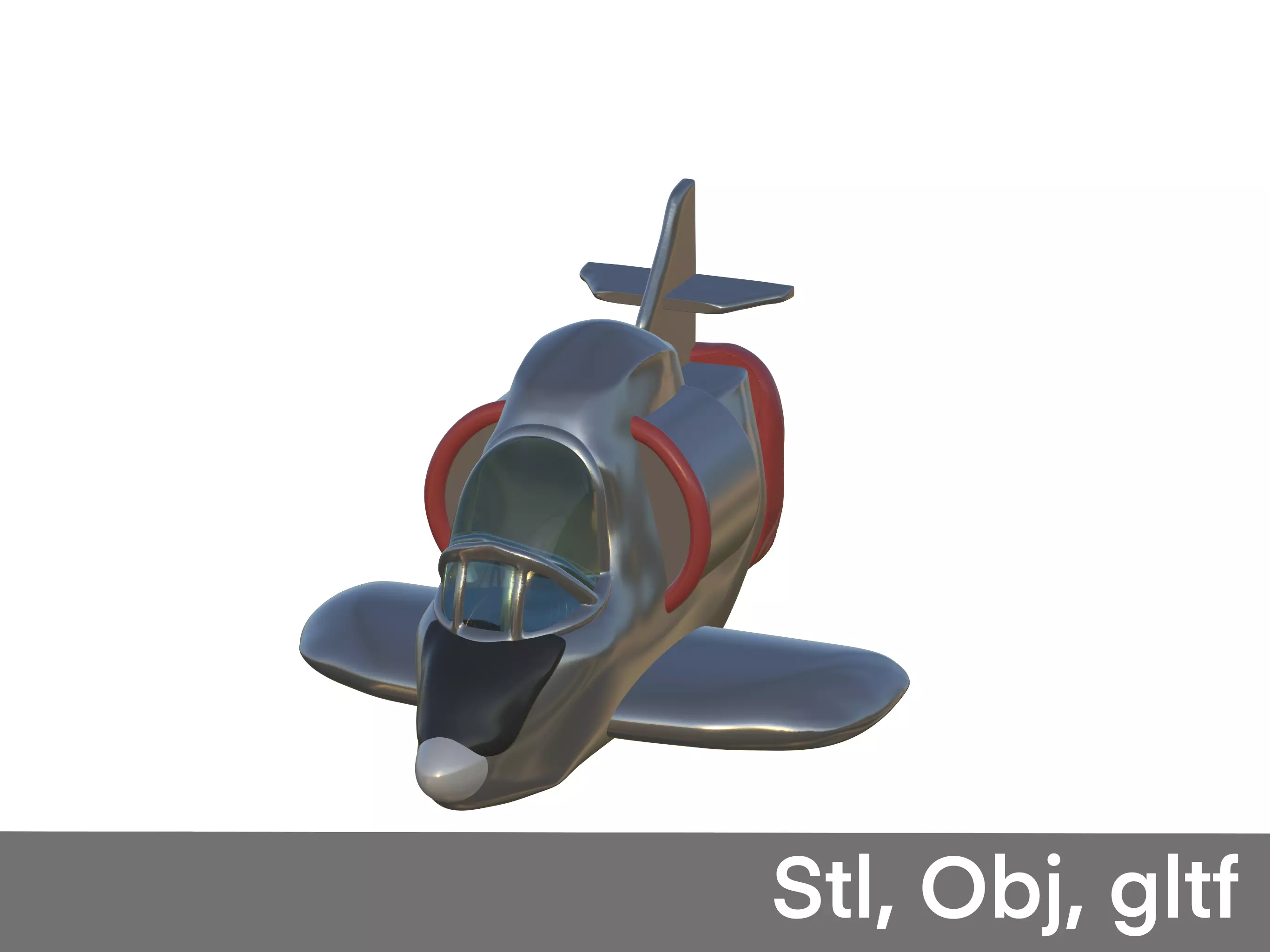 cute toy airplane 3D print model