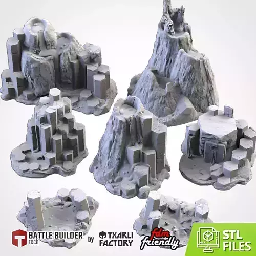 BASALTIC VOLCANOES 3D print model BASALTIC VOLCANOES 3D print model