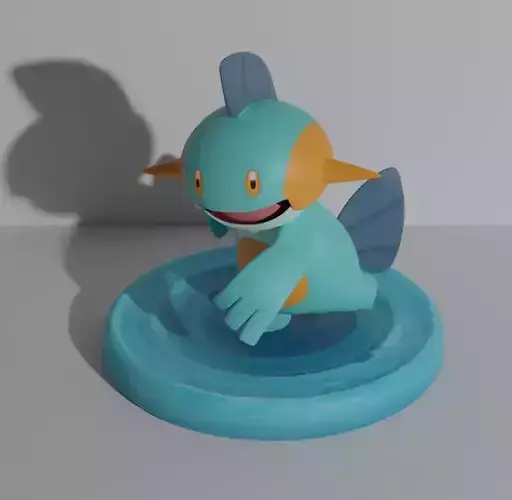 Marshtomp 3D print model pokemon character 3D print model Marshtomp 3D print model pokemon character 3D print model