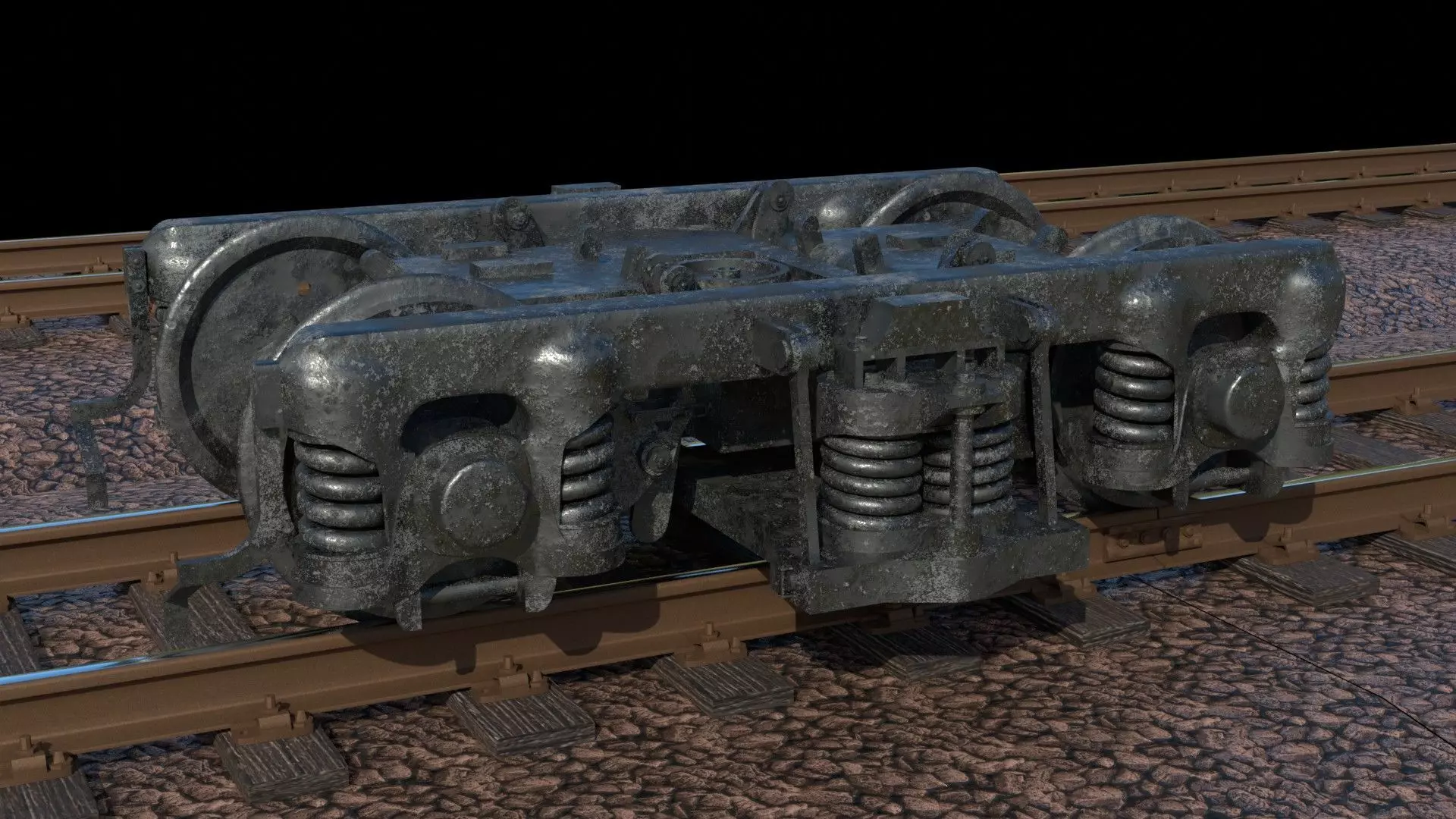 Bogie DT21 Low-poly 3D model