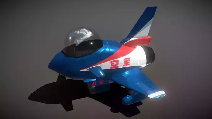 Cartoon Airplane J-10