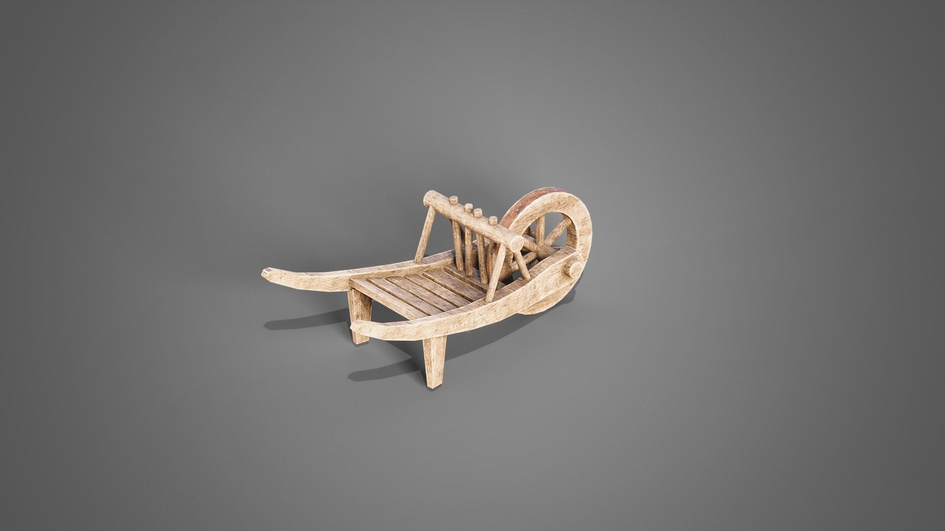 Medieval carts Low-poly 3D model_12