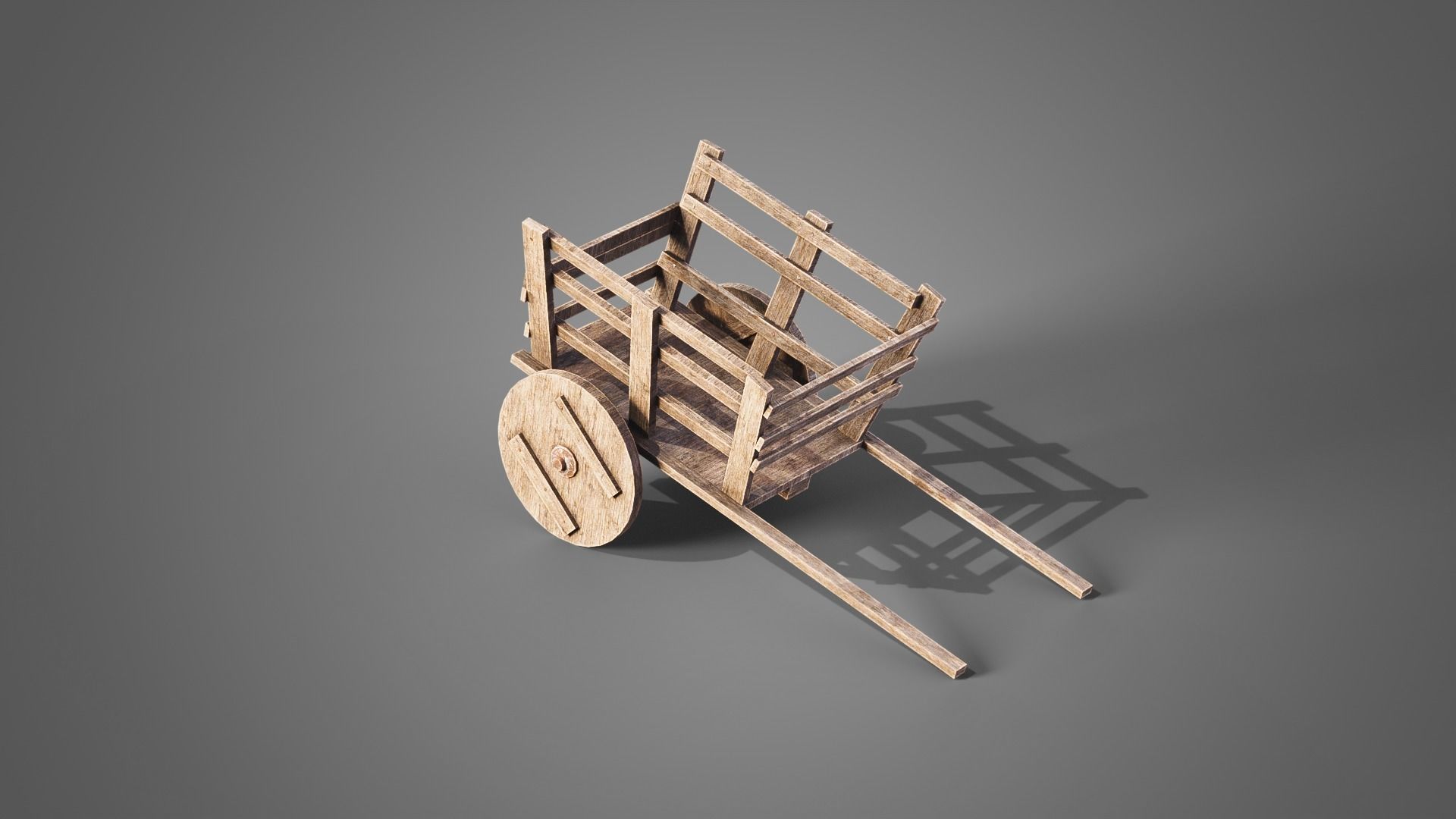 Medieval carts Low-poly 3D model_5