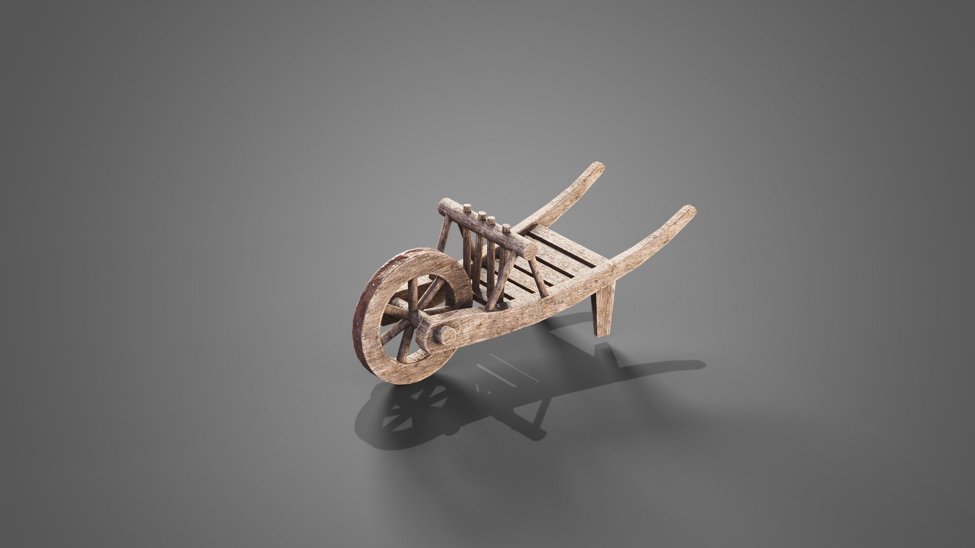 Medieval carts Low-poly 3D model_11