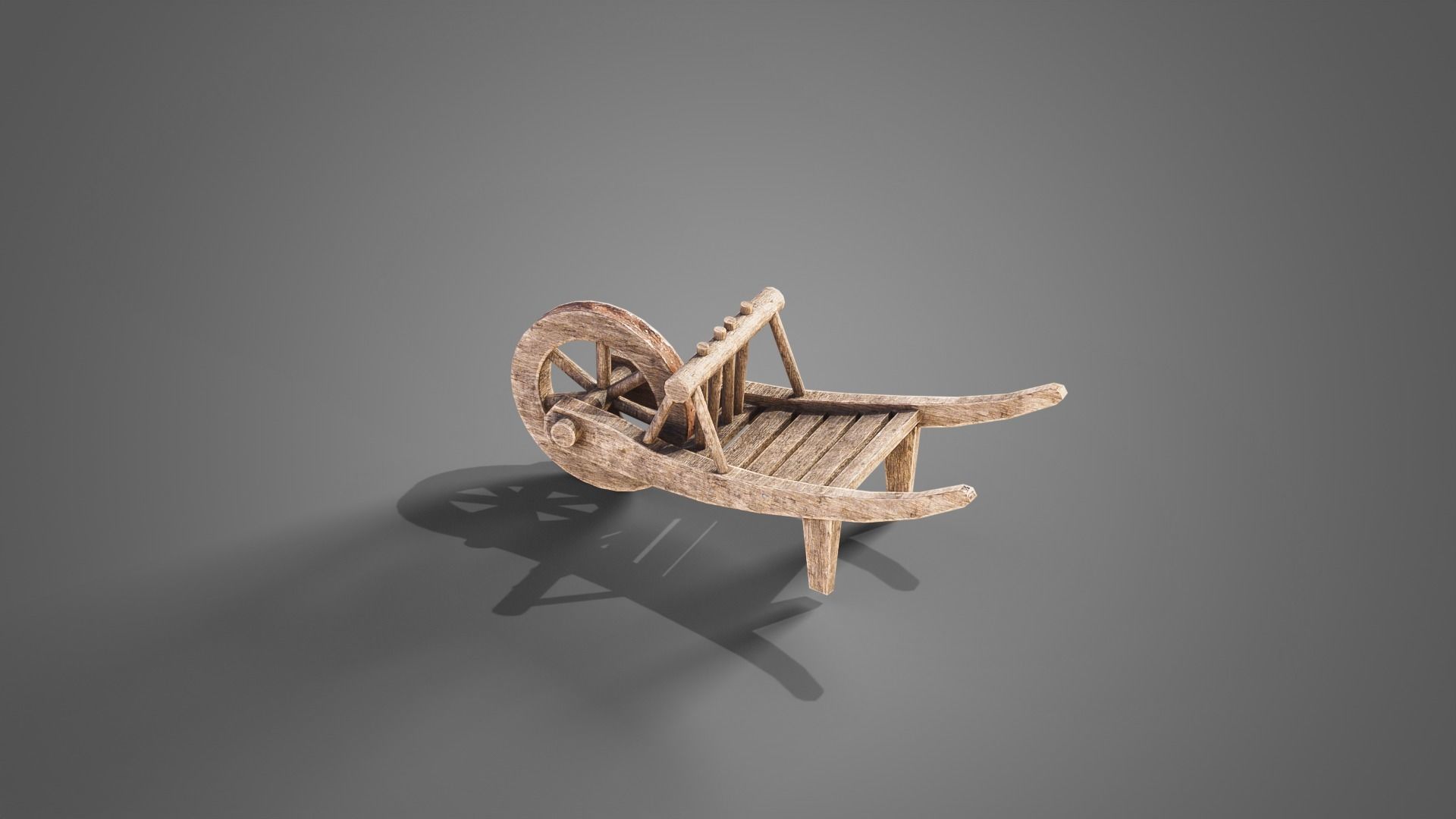 Medieval carts Low-poly 3D model_13