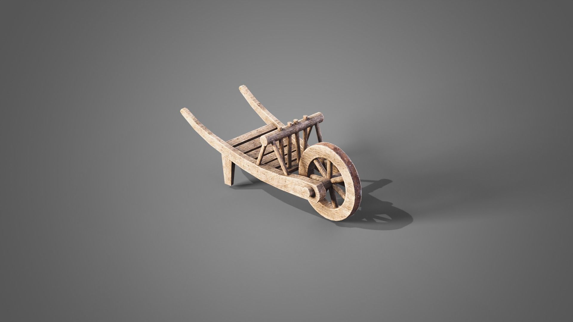 Medieval carts Low-poly 3D model_10