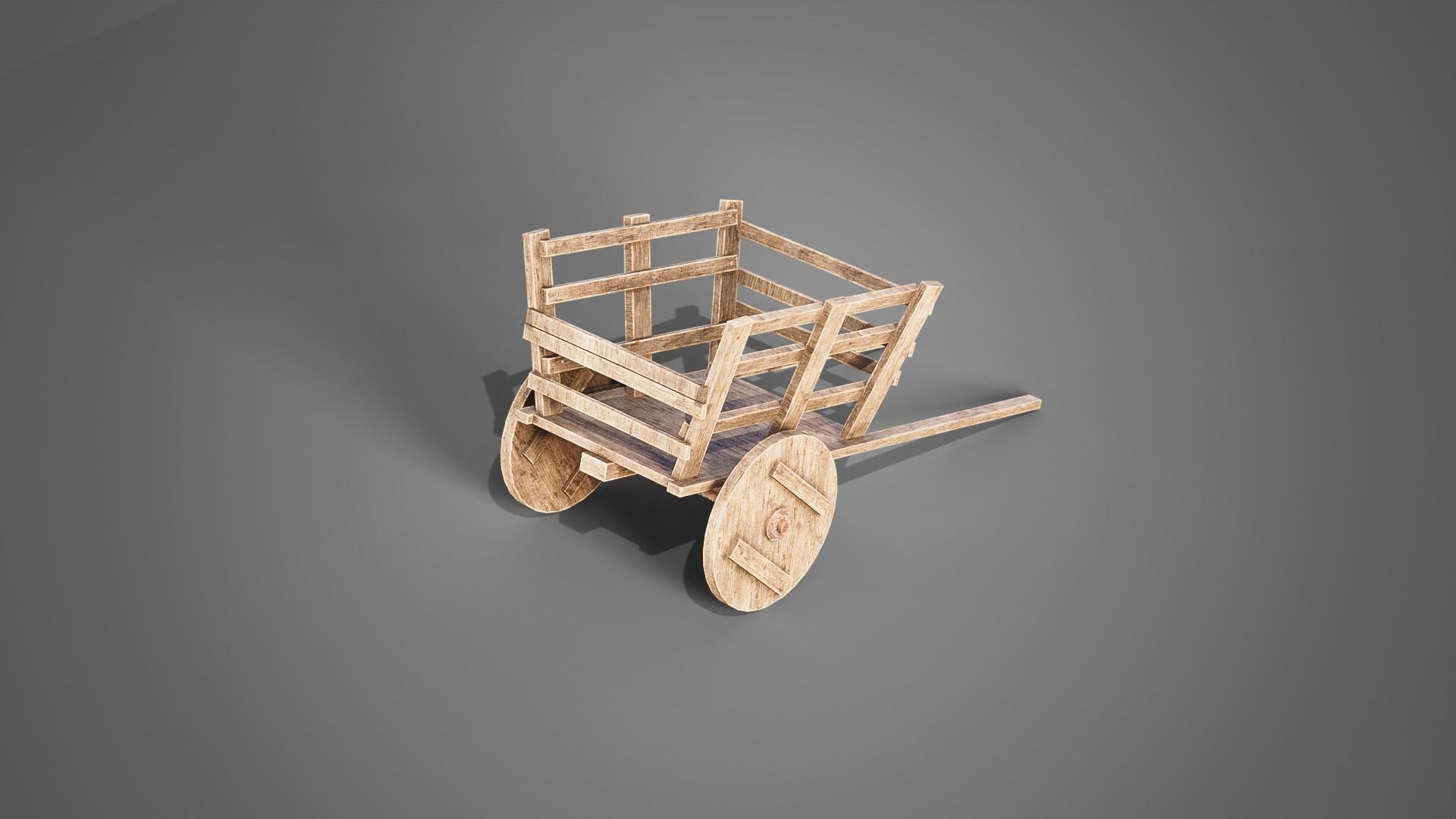 Medieval carts Low-poly 3D model_7