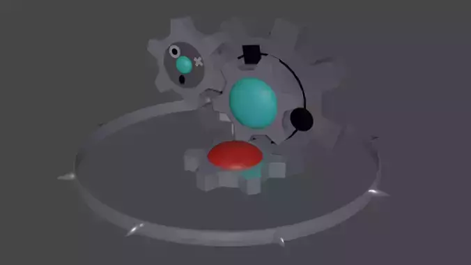 Pokemon Klinklang Low-poly 3D model