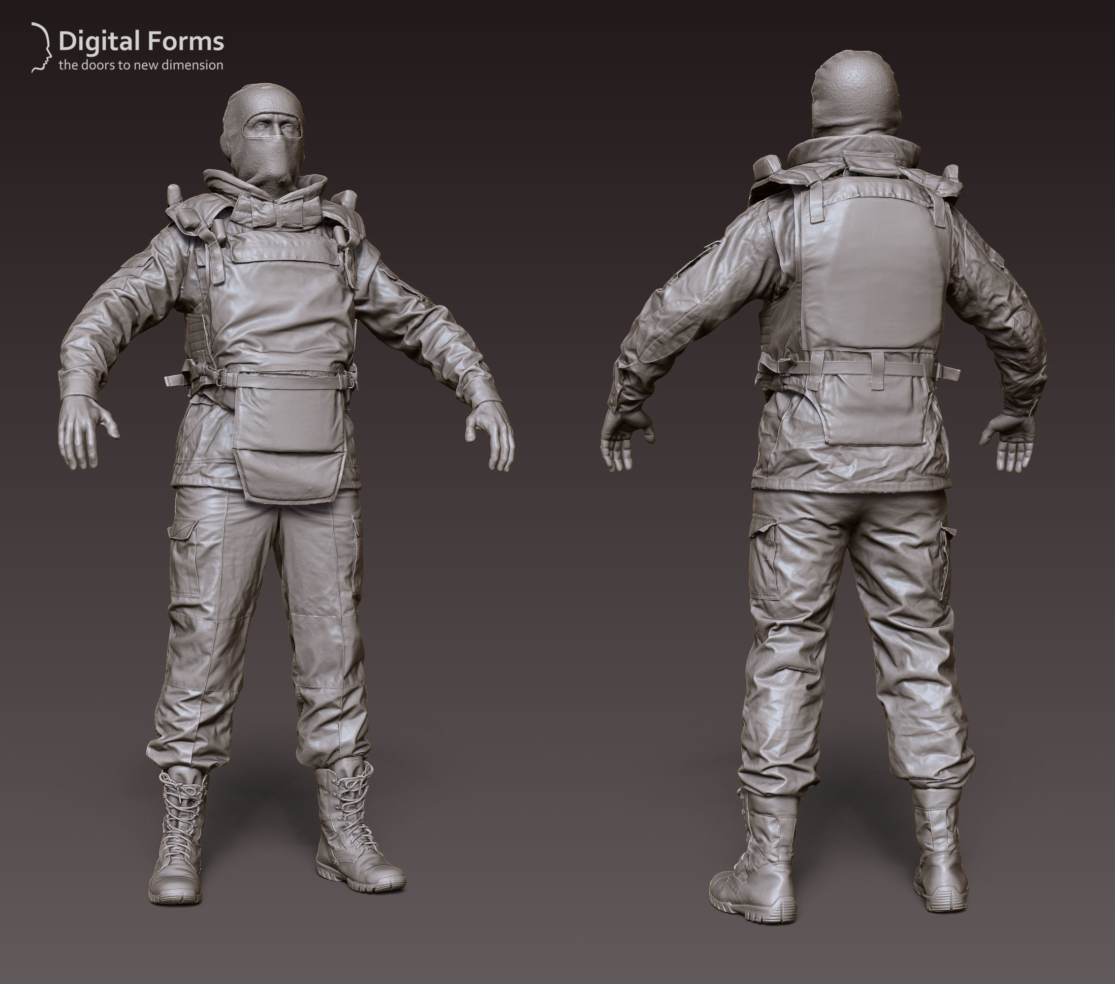 Russian uniform pack 3D model_10