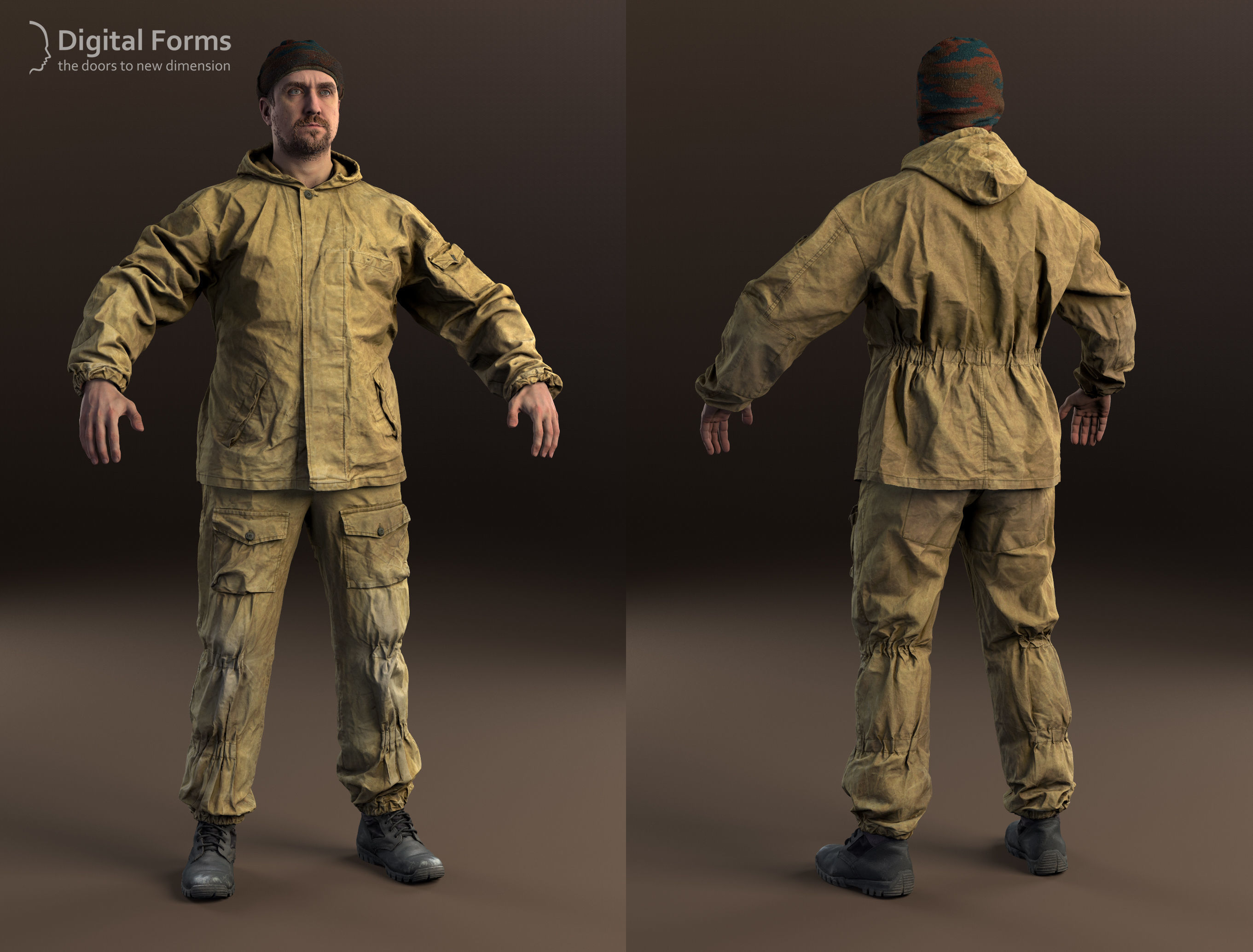 Russian uniform pack 3D model_15