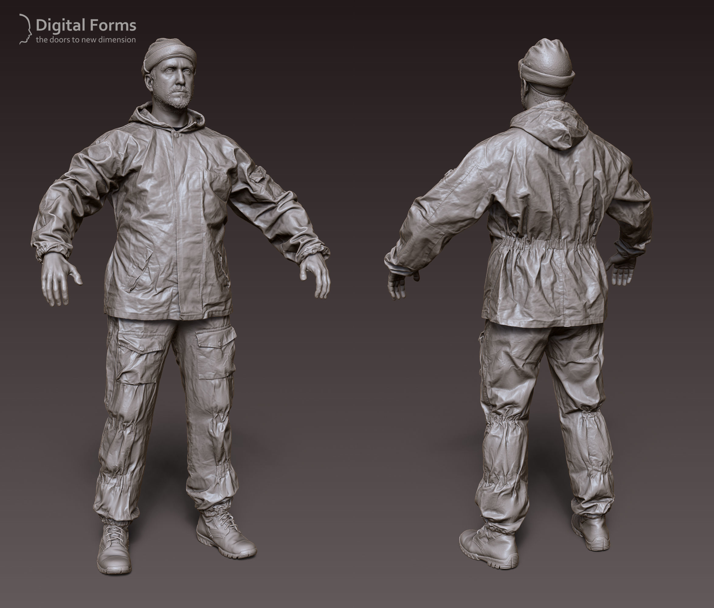 Russian uniform pack 3D model_16