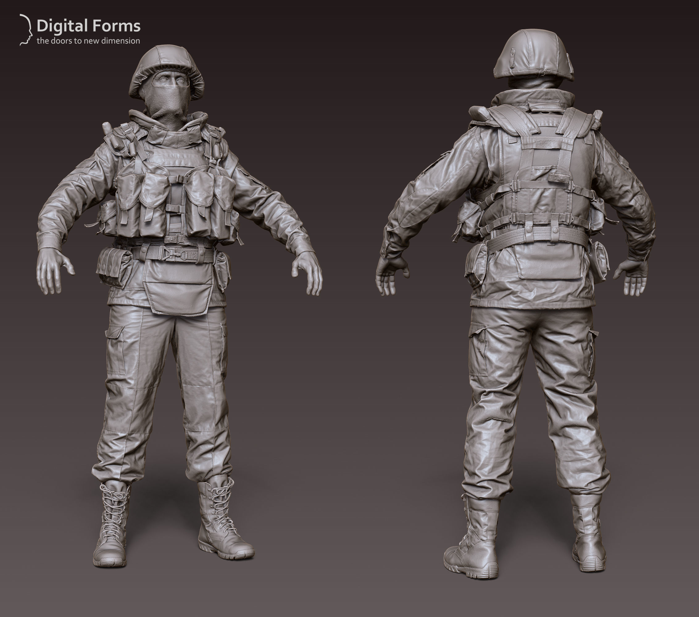 Russian uniform pack 3D model_8