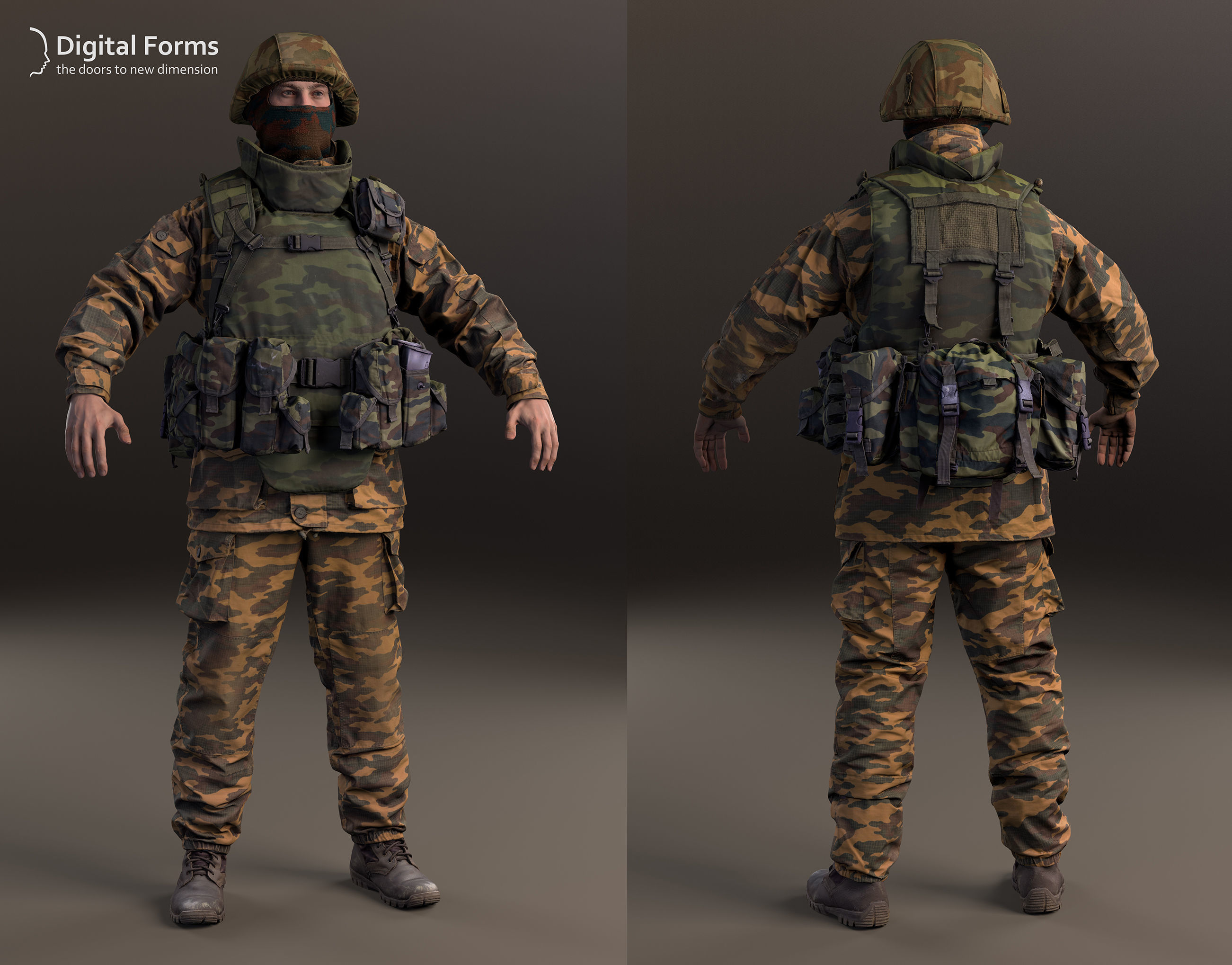 Russian uniform pack 3D model_1