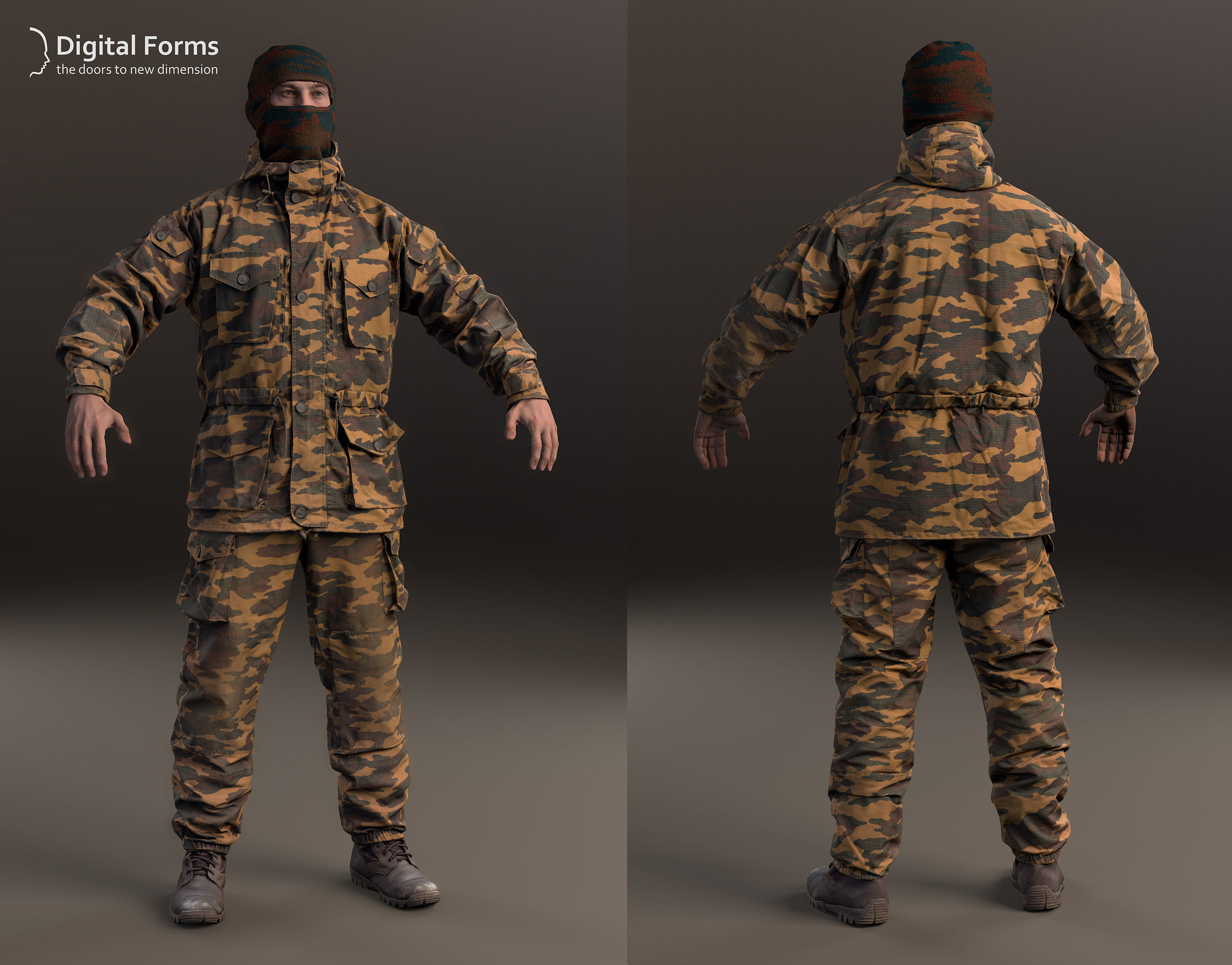 Russian uniform pack 3D model_5