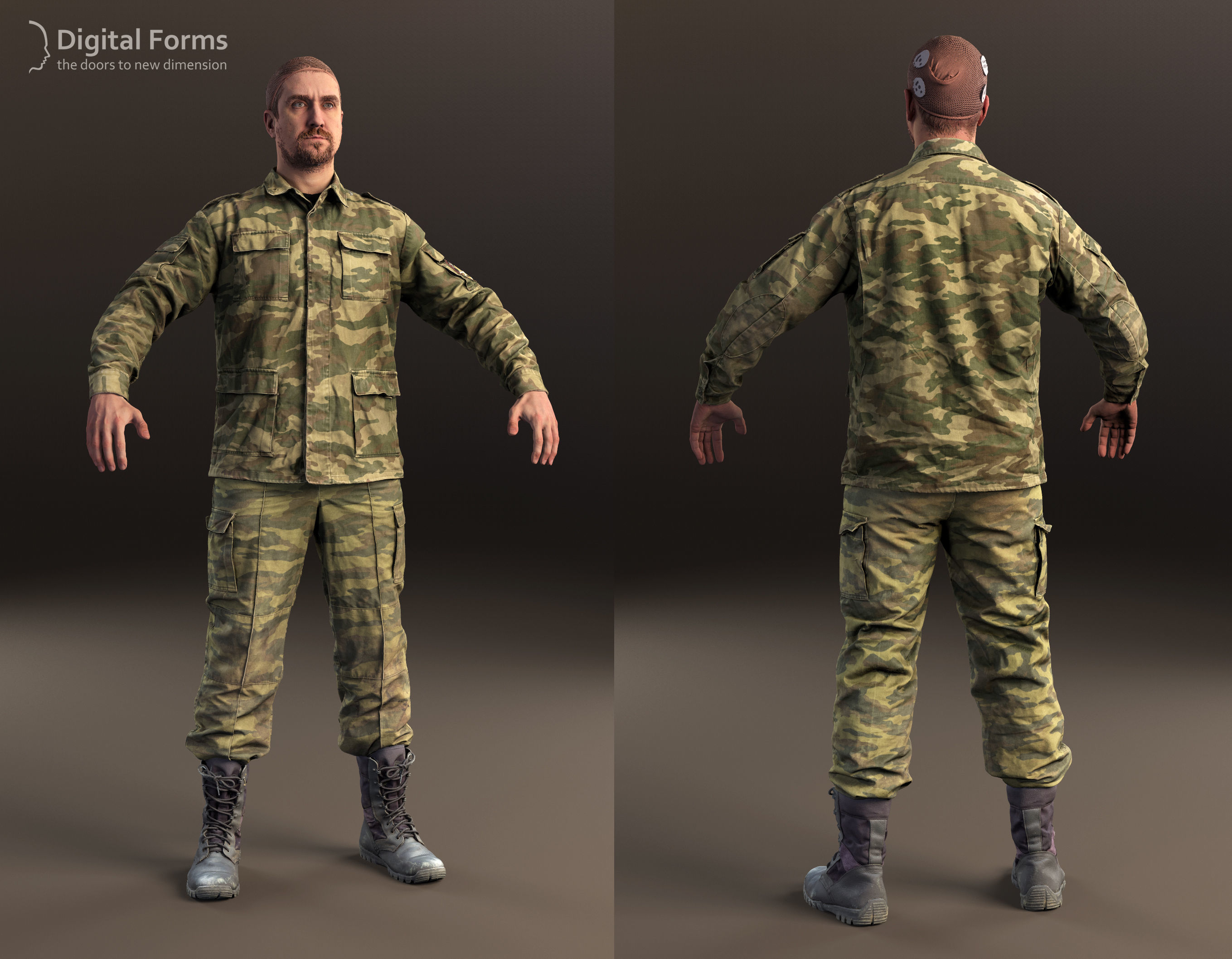 Russian uniform pack 3D model_11